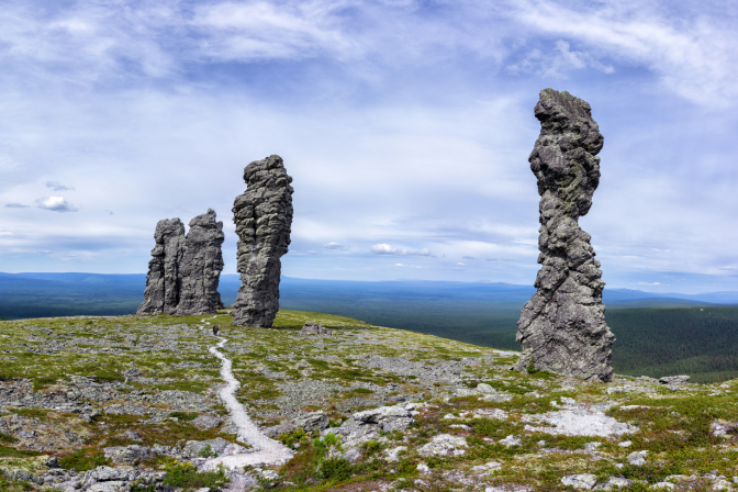 панорама Маньпупунера на Северном Урале