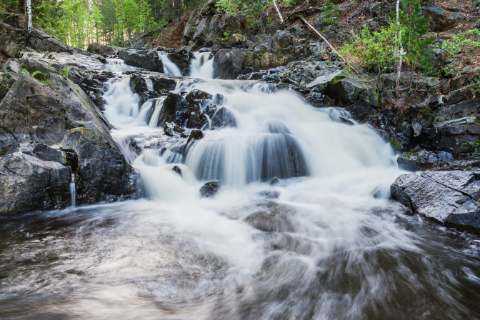 Водопад река