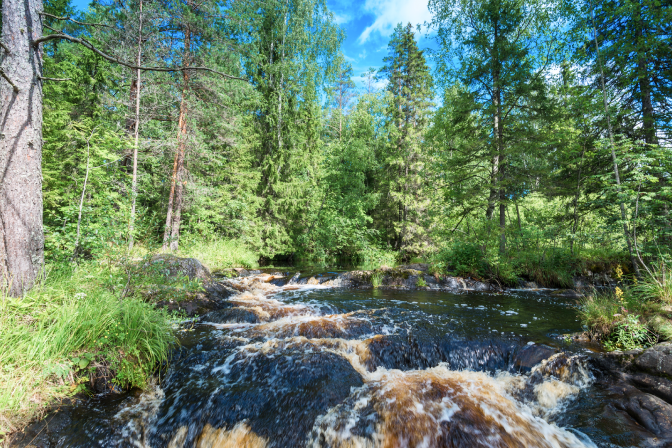 долина водопадов
